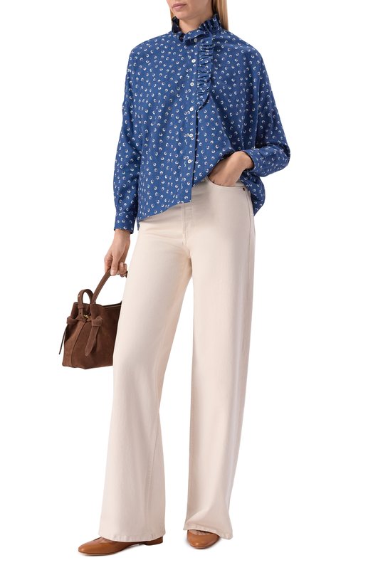 Хлопковая рубашка Academia GAIA/75DM4 Синий  GAIA/75DM4 Фото 2