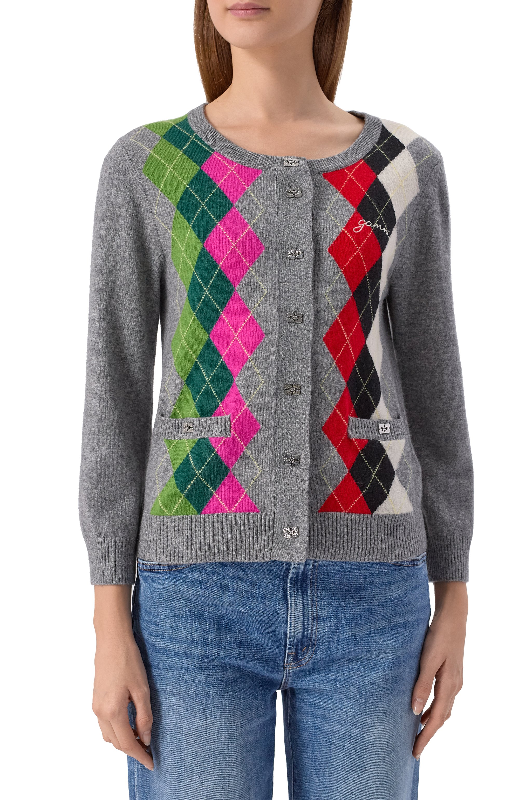 Кардиган из шерсти и кашемира GANNI, арт. K2512, фото 3