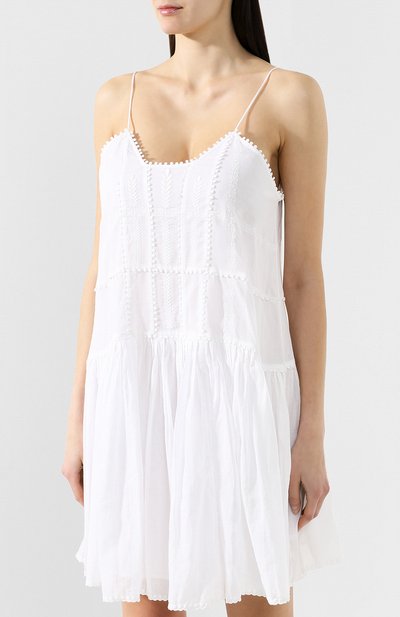Хлопковое платье ISABEL MARANT ETOILE белого цвета по цене 30700 руб., арт. R01262-19P023E/AMELIE, фото 3 Хлопковое платье ISABEL MARANT ETOILE, арт. R01262-19P023E/AMELIE, фото 3