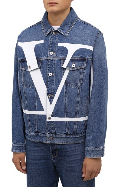 Джинсовая куртка VALENTINO синего цвета по цене 147000 руб., арт. WV3DC01J7L0, фото 3 Джинсовая куртка VALENTINO, арт. WV3DC01J7L0, фото 3