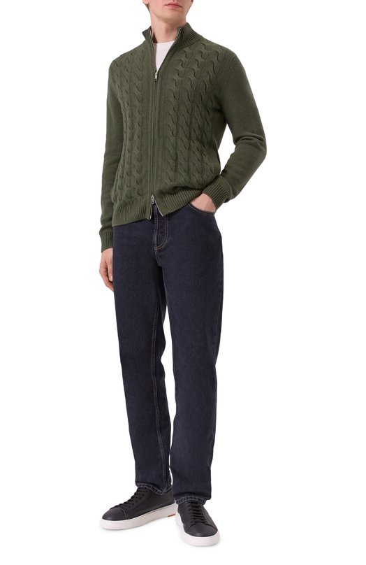 Кашемировый кардиган MVST M25.1PM.K013 Хаки  M25.1PM.K013 Фото 2