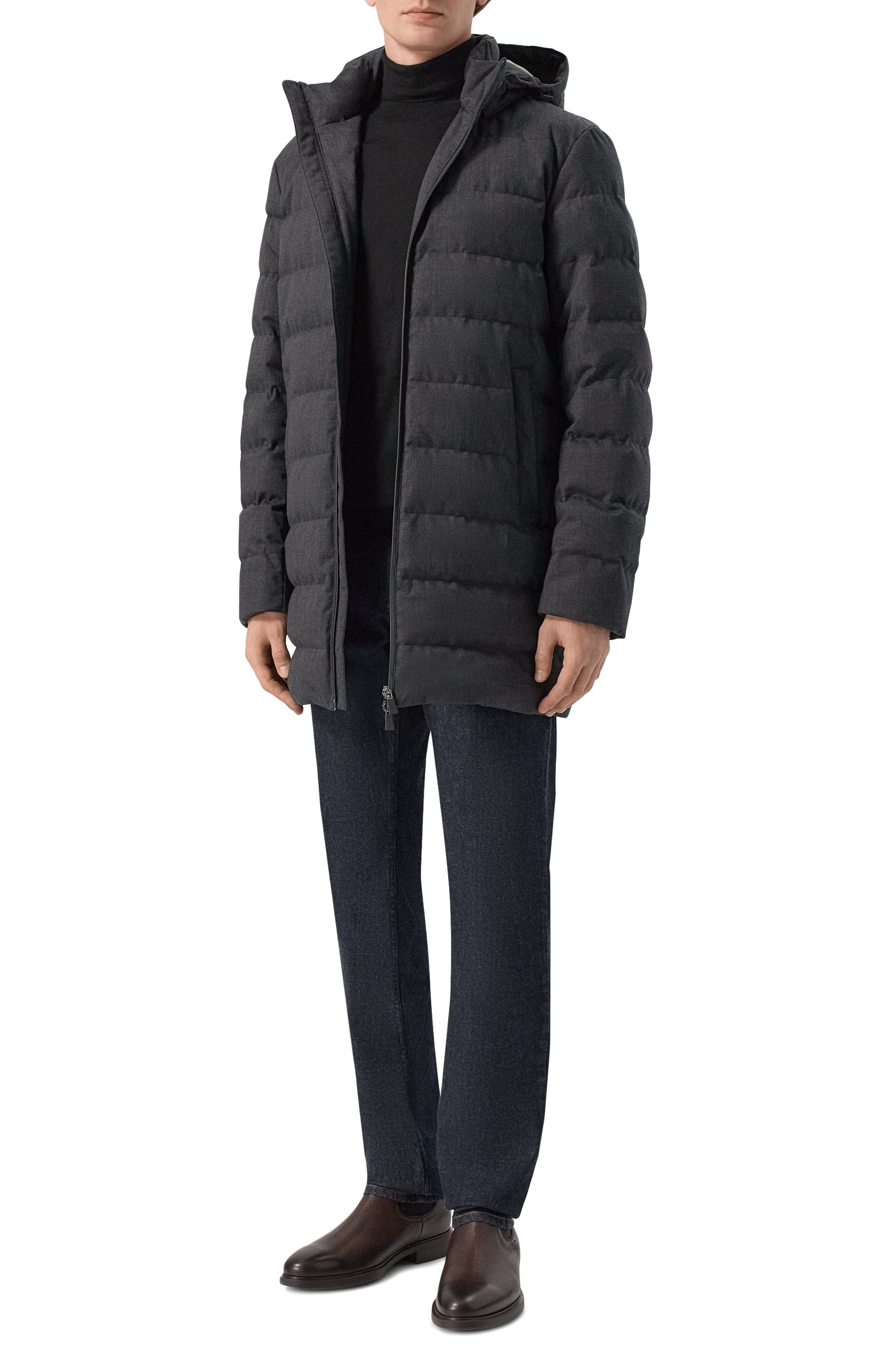 Пуховик из шерсти и вискозы HERNO, арт. PI001399U/33529, фото 2