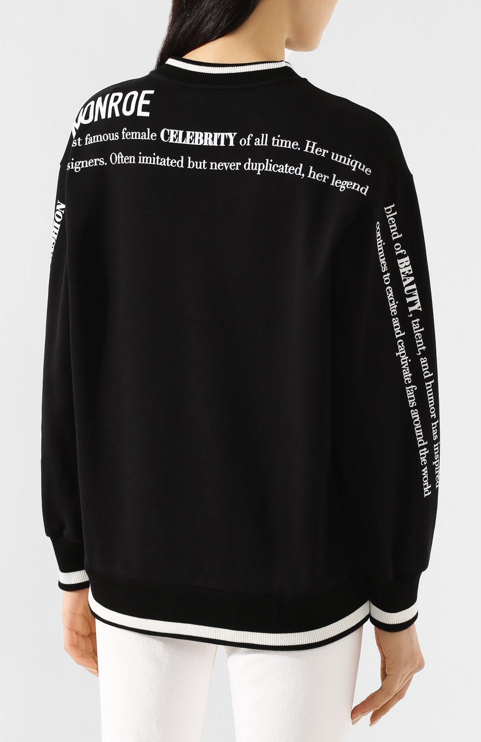 Хлопковый свитшот DOLCE & GABBANA черного цвета по цене 109500 руб., арт. F9C85Z/G7VZE, фото 4 Хлопковый свитшот DOLCE & GABBANA, арт. F9C85Z/G7VZE, фото 4