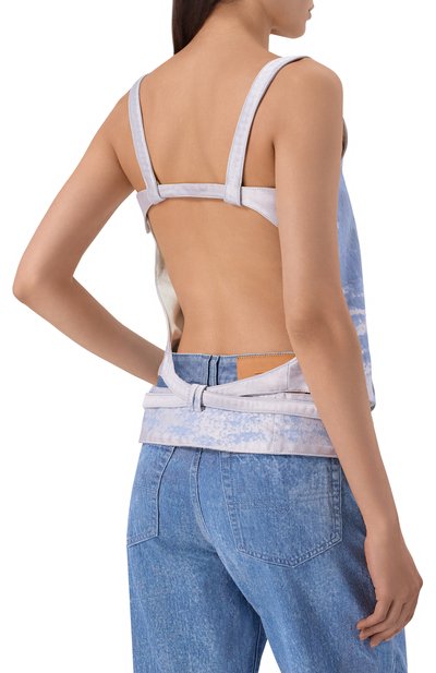 Джинсовый топ de-sayra DIESEL голубого цвета по цене 69400 руб., арт. A22853/0EFDK, фото 4 Джинсовый топ de-sayra DIESEL, арт. A22853/0EFDK, фото 4