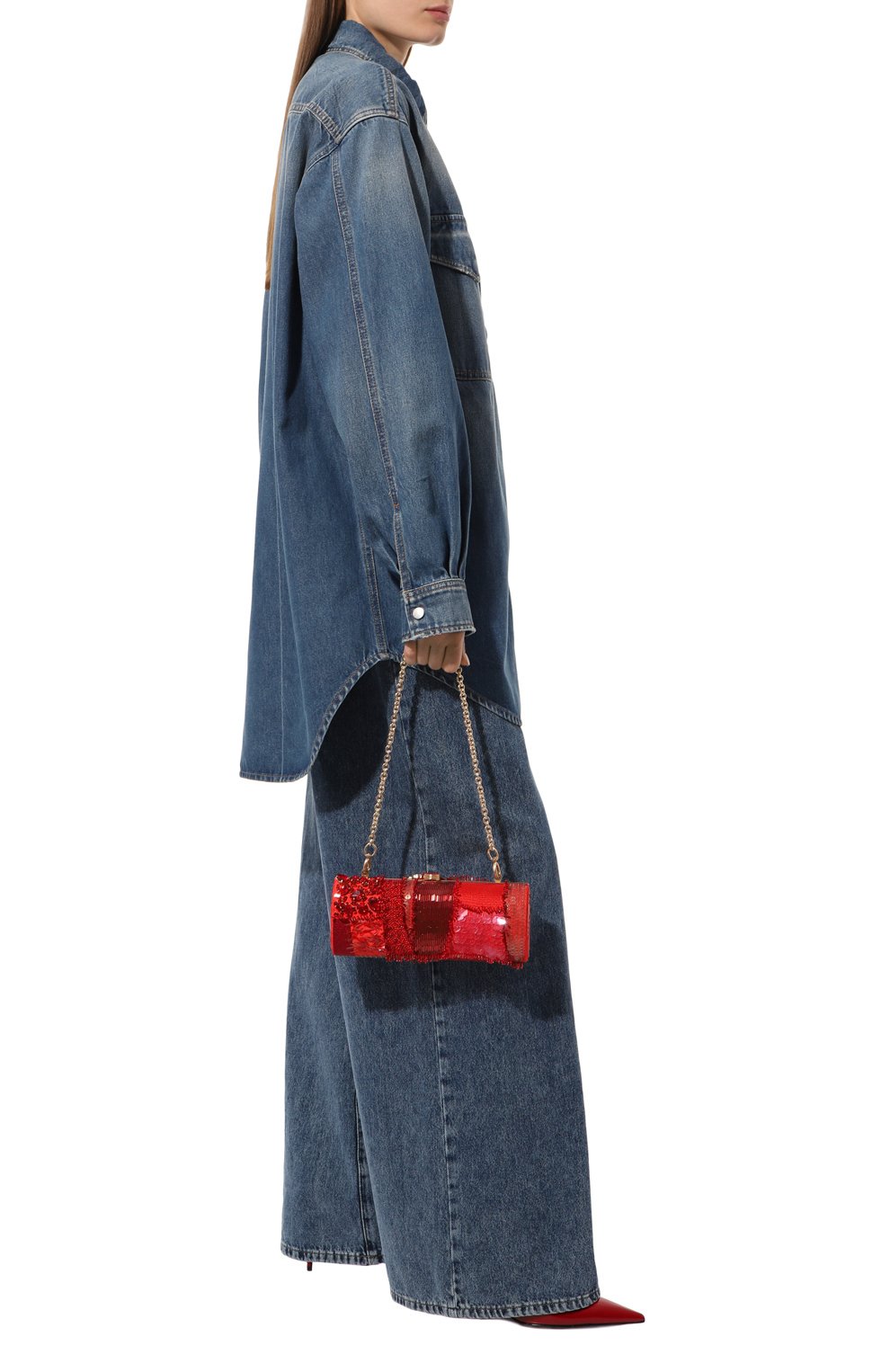 Клатч piper CULT GAIA красного цвета по цене 66250 руб., арт. CL1319 L0LLIP0P M0SAIC, фото 7 Клатч piper CULT GAIA, арт. CL1319 L0LLIP0P M0SAIC, фото 7