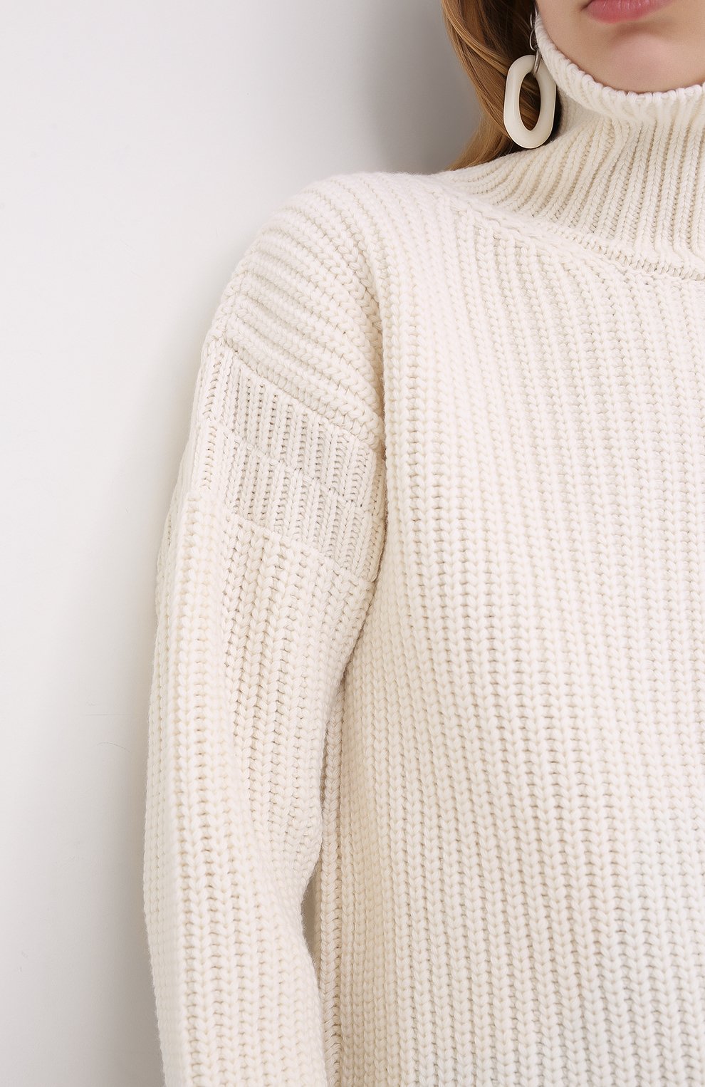 Шерстяной свитер MARNI белого цвета по цене 56100 руб., арт. DVMD0097Q0/FH573, фото 5 Шерстяной свитер MARNI, арт. DVMD0097Q0/FH573, фото 5