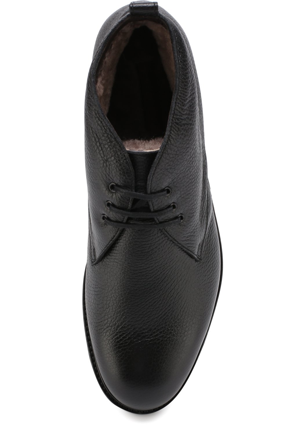 Кожаные ботинки на шнуровке с внутренней меховой отделкой CORNELIANI, арт. 82TM58-8820983, фото 5