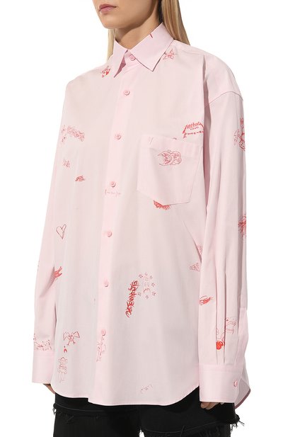 Хлопковая рубашка VETEMENTS, арт. UE64SH120P, фото 3