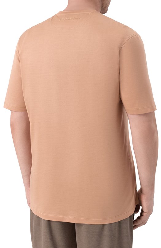 Хлопковая футболка Stefano Ricci MNH6205360/TE001 Коричневый  MNH6205360/TE001 Фото 4