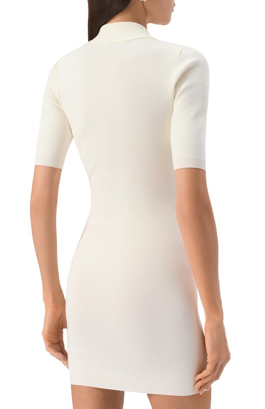 Платье из вискозы Off-White 0WHI12AS25KNI0010A10 Кремовый  0WHI12AS25KNI0010A10 Фото 4