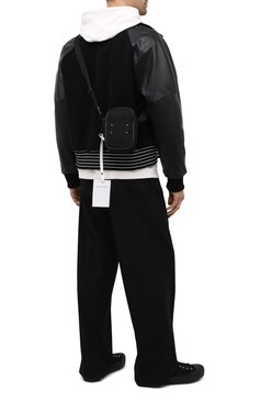 Мужская текстильная сумка mini MAISON MARGIELA черного цвета, арт. S55WG0119/PR253 | Фото 2 (Ремень/цепочка: На ремешке; Материал: Текстиль; Размер: mini; Материал сплава: Проставлено; Драгоценные камни: Проставлено)
