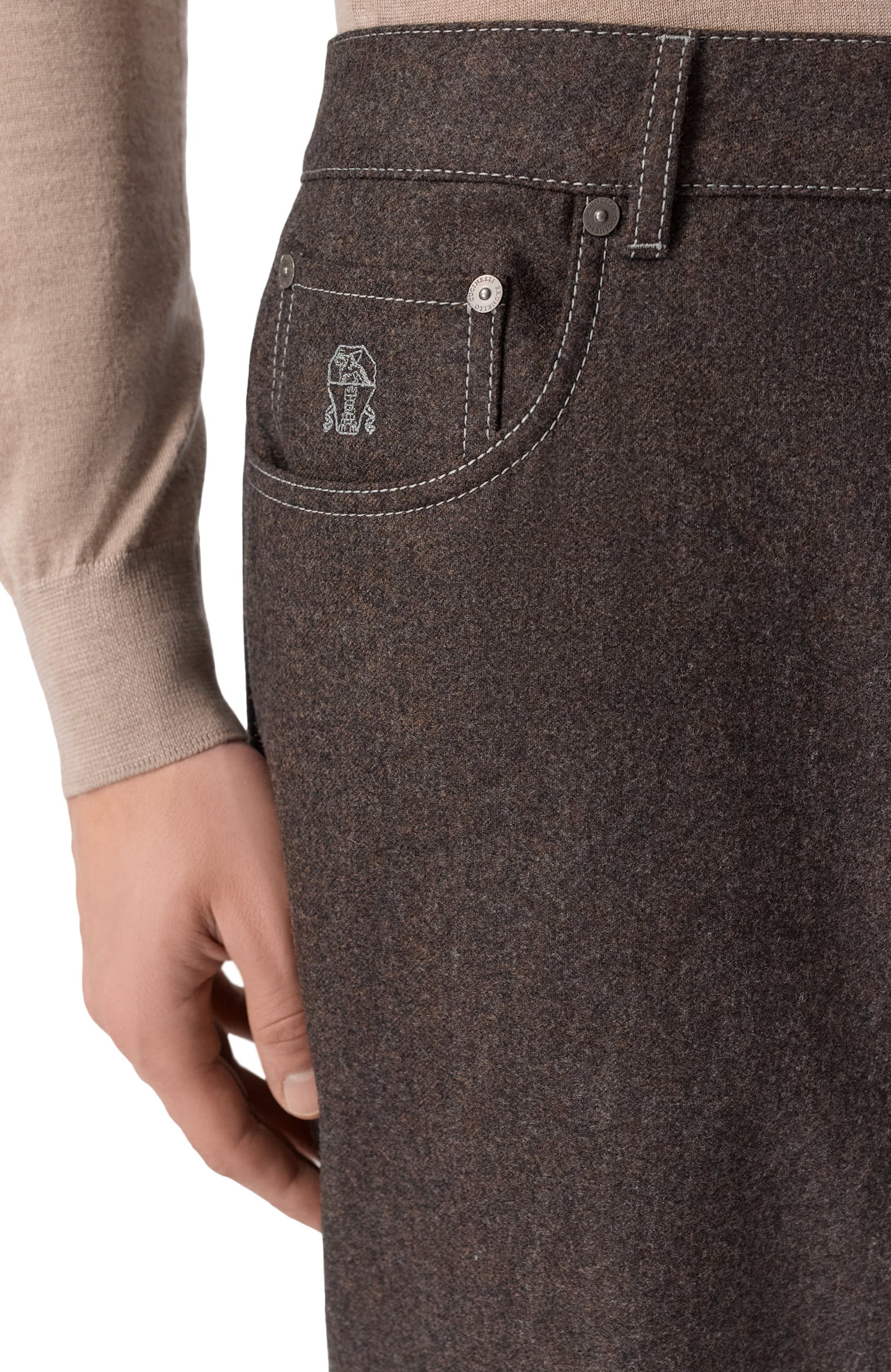 Шерстяные брюки BRUNELLO CUCINELLI, арт. M038PF1012, фото 5