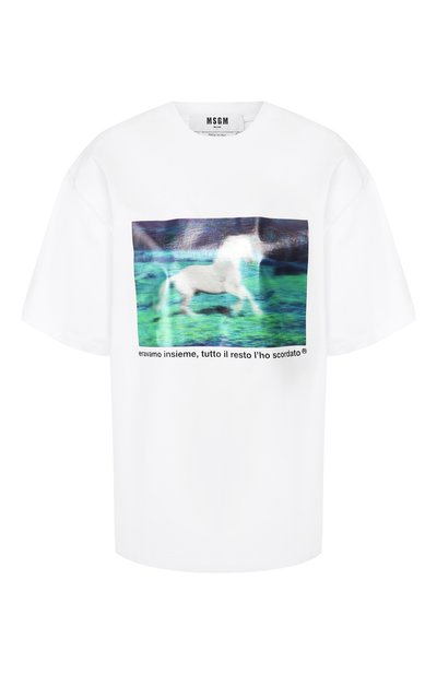Женская хлопковая футболка MSGM, арт. 2841MDM216 207298