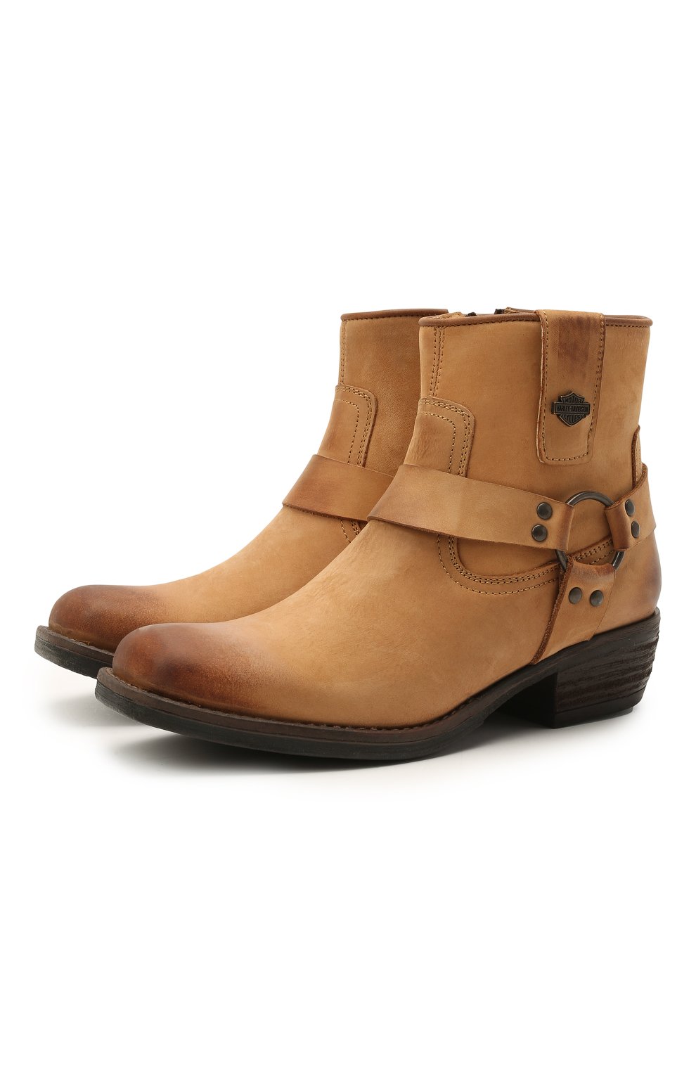 Кожаные казаки HARLEY-DAVIDSON светло-коричневого цвета по цене 26880 руб., арт. D84494, фото 1 Кожаные казаки HARLEY-DAVIDSON, арт. D84494, фото 1