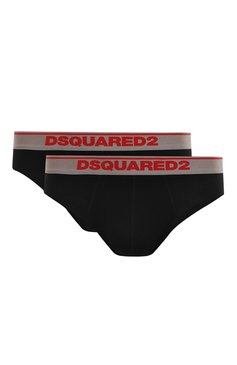 Мужские комплект из двух брифов DSQUARED2 черного цвета, арт. DCX610050 | Фото 1 (Кросс-КТ: бельё; Материал внешний: Синтетический материал; Материал сплава: Проставлено; Нос: Не проставлено; Мужское Кросс-КТ: Трусы)