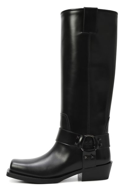 Кожаные сапоги rockstud VALENTINO черного цвета по цене 199500 руб., арт. 5W0S0KV3/NIB, фото 4 Кожаные сапоги rockstud VALENTINO, арт. 5W0S0KV3/NIB, фото 4