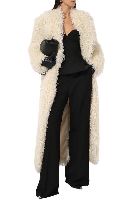 Шуба из экомеха Giuseppe di Morabito 03PFC0045 03308 Кремовый  03PFC0045 03308 Фото 2