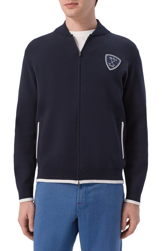 Хлопковый кардиган Kiton UMM0768 Синий  UMM0768 Фото 3