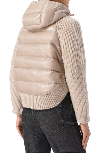 Комбинированный кардиган HERNO бежевого цвета по цене 106000 руб., арт. MP000150D/70016, фото 4 Комбинированный кардиган HERNO, арт. MP000150D/70016, фото 4