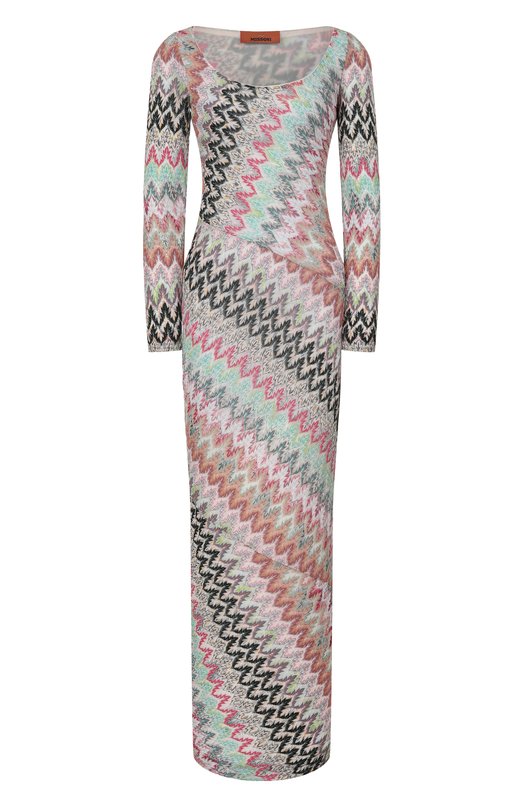 Платье из вискозы и хлопка Missoni DS26SG1J/BR014Z Разноцветный DS26SG1J/BR014Z