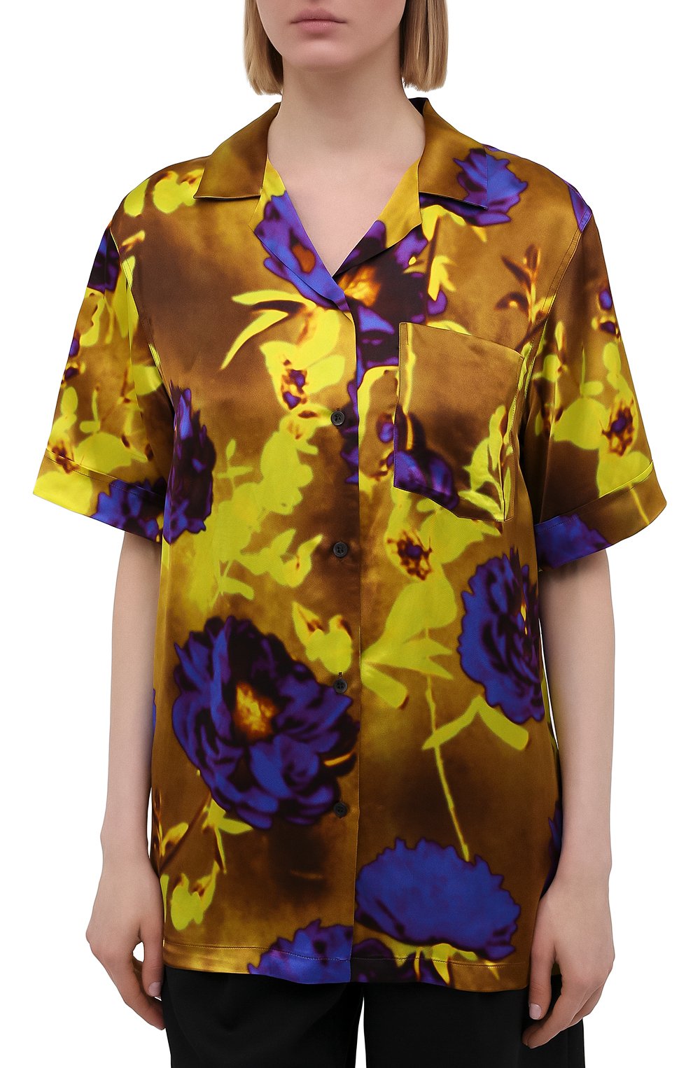 Атласная рубашка DRIES VAN NOTEN, арт. 211-10784-2089, фото 3