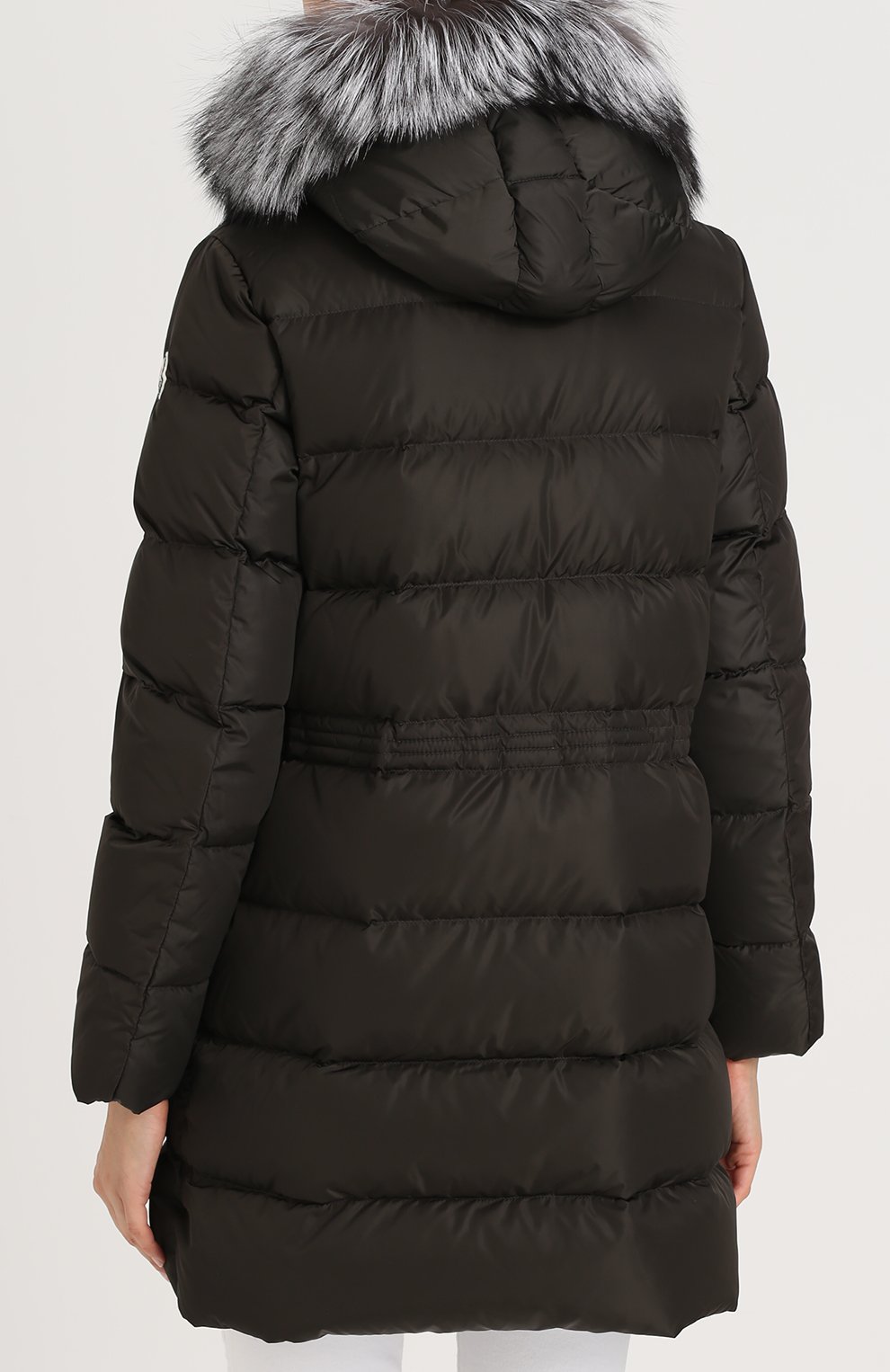 Приталенный стеганый пуховик с меховой отделкой капюшона MONCLER, арт. C2-093-49885-25-54155, фото 4