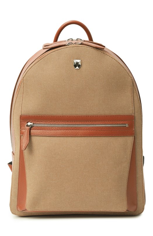 Рюкзак Rubeus Milano BACKPACK BAG MICHELANGEL0/CALFSKIN GRAN PRIX+CANVA Бежевый BACKPACK BAG MICHELANGEL0/CALFSKIN GRAN PRIX+CANVA
