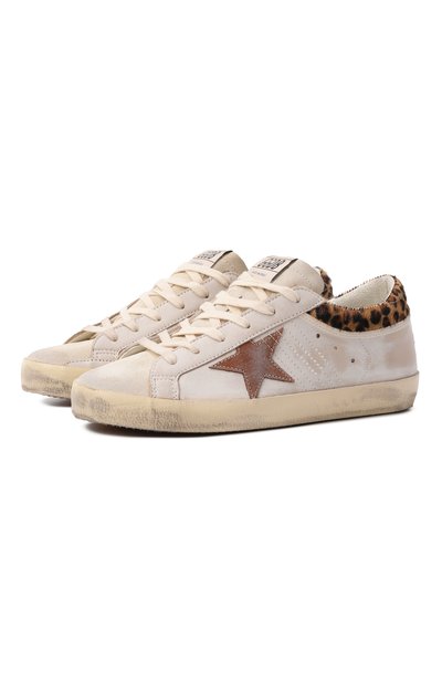 Женские кожаные кеды super-star GOLDEN GOOSE DELUXE BRAND, арт. GWF01042.F008167