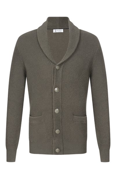 Мужской хлопковый кардиган BRUNELLO CUCINELLI, арт. MNI709706