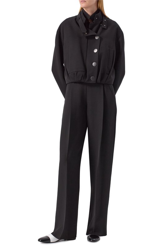 Шелковый бомбер Giorgio Armani GW001784/TE16469 Чёрный  GW001784/TE16469 Фото 2