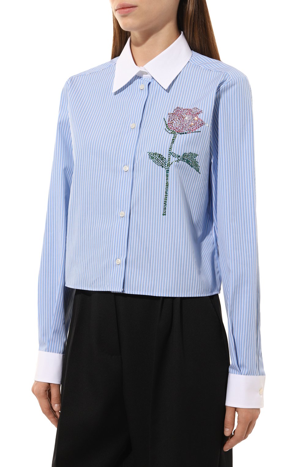 Хлопковая рубашка MSGM, арт. 3741MDE24X/247615, фото 3