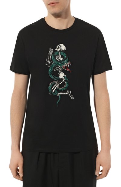 Хлопковая футболка RELIGION черного цвета по цене 6440 руб., арт. 13TSNN03, фото 3 Хлопковая футболка RELIGION, арт. 13TSNN03, фото 3