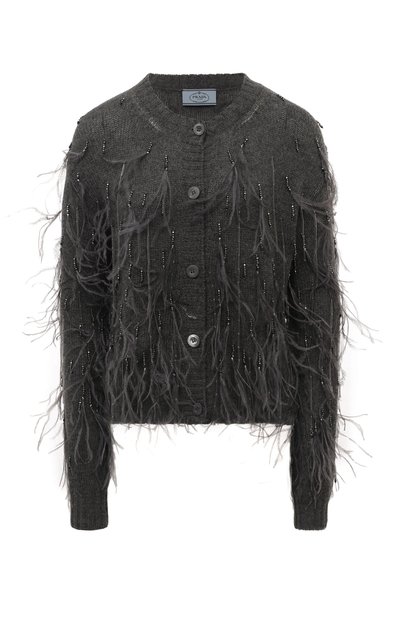 Кашемировый кардиган PRADA, арт. P25H45-1XBG-F0480-202, фото 1