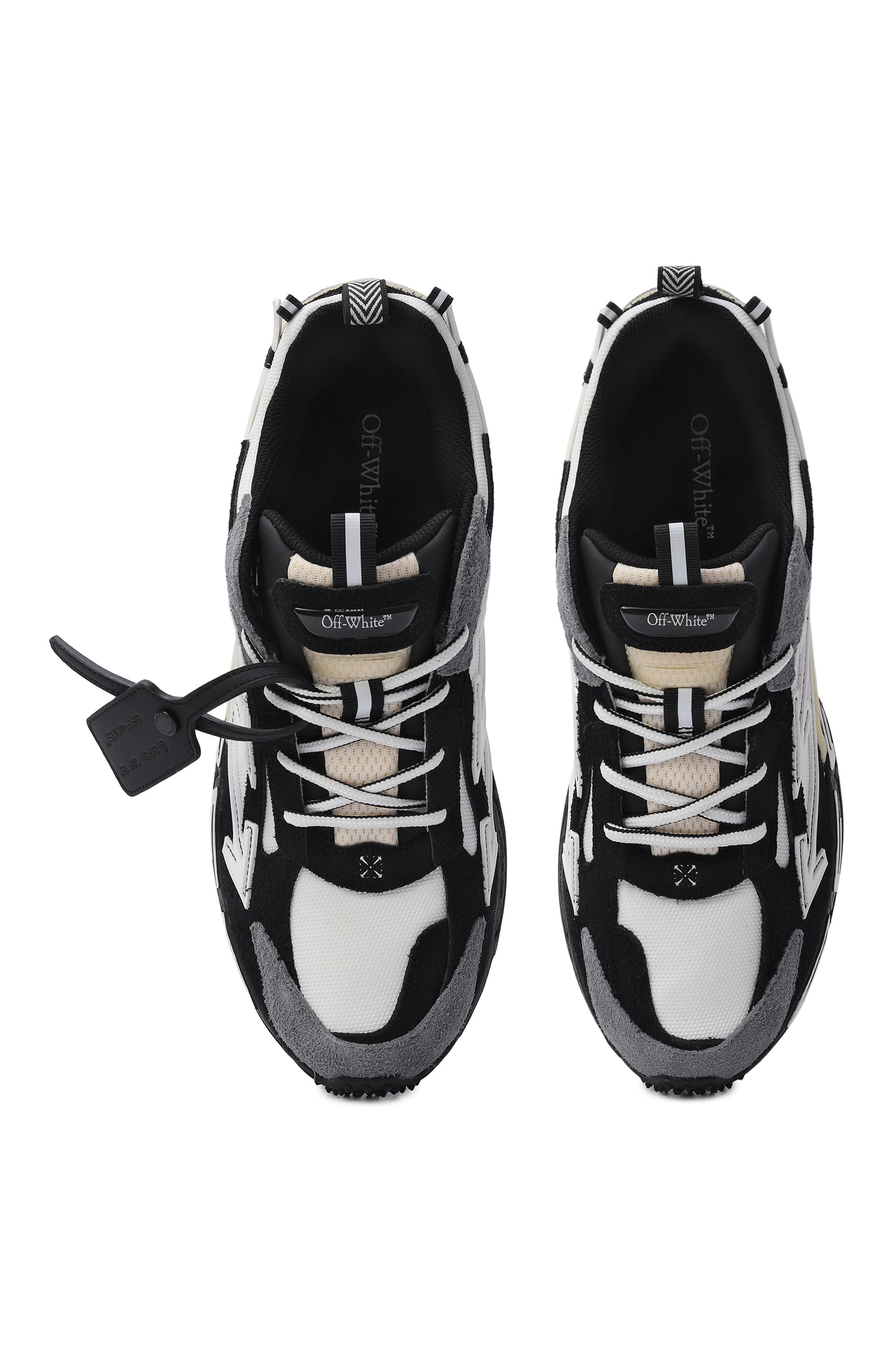 Комбинированные кроссовки be right back OFF-WHITE, арт. 0MIA295S26LEA001, фото 5