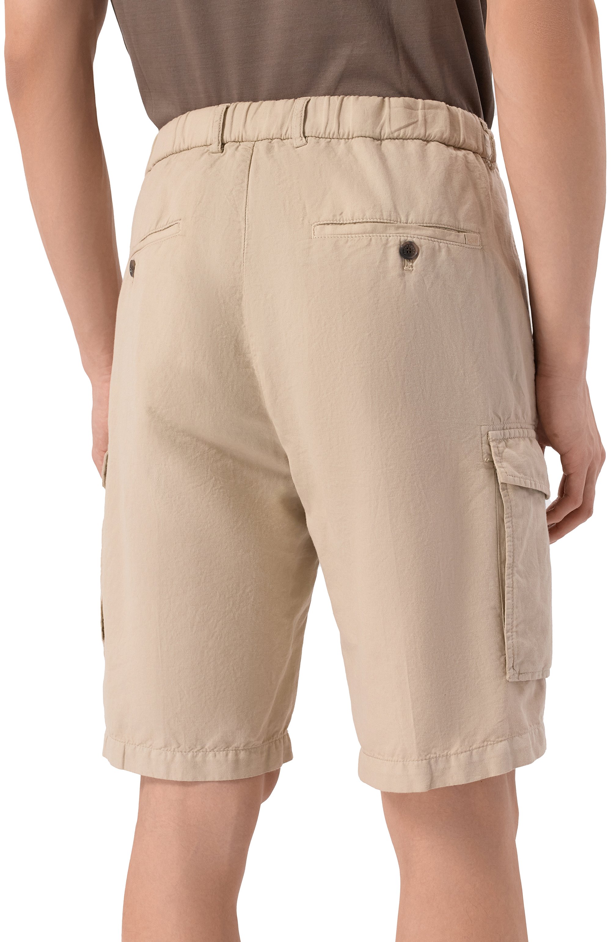 Шорты из хлопка и льна PAUL&SHARK, арт. 26414035, фото 4