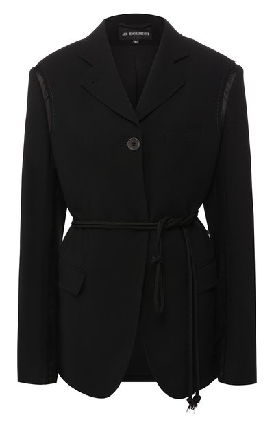 Женский шерстяной жакет с поясом ANN DEMEULEMEESTER, арт. 1901-1014-P-170-099