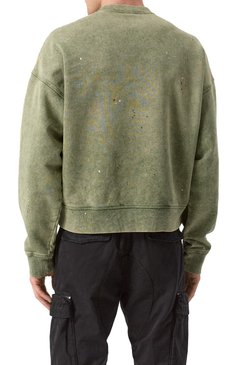 Мужской хлопковый свитшот DSQUARED2 хаки цвета, арт. S74GU0847/S25030 | Фото 4 (Драгоценные камни: Проставлено; Материал сплава: Проставлено; Длина (для топов): Стандартные; Рукава: Длинные; Принт: С принтом; Мужское Кросс-КТ: свитшот-одежда; Стили: Кэжуэл; Материал внешний: Хлопо�к)