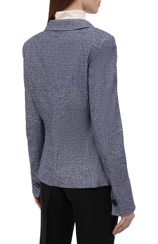 Хлопковый жакет Giorgio Armani 3KAG72/AJFCZ Синий  3KAG72/AJFCZ Фото 4