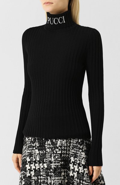 Шерстяная водолазка с логотипом бренда EMILIO PUCCI, арт. 8UKM64/8U976, фото 3