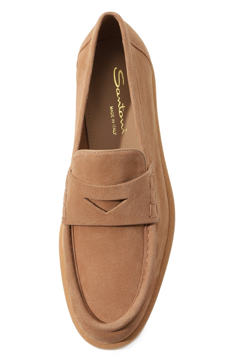 Замшевые пенни-лоферы SANTONI, арт. WUQY59818BIASLH0M35, фото 6