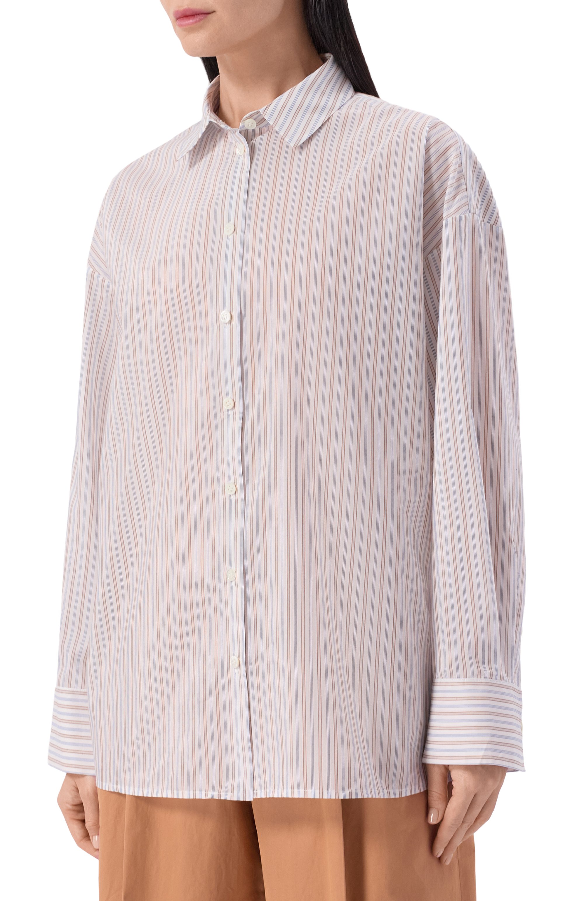 Рубашка из хлопка и шелка 12 STOREEZ, арт. 137133, фото 3