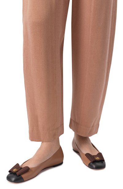 Кожаные балетки b-bow BALLY светло-коричневого цвета по цене 94150 руб., арт. WA051K/NA040, фото 3 Кожаные балетки b-bow BALLY, арт. WA051K/NA040, фото 3