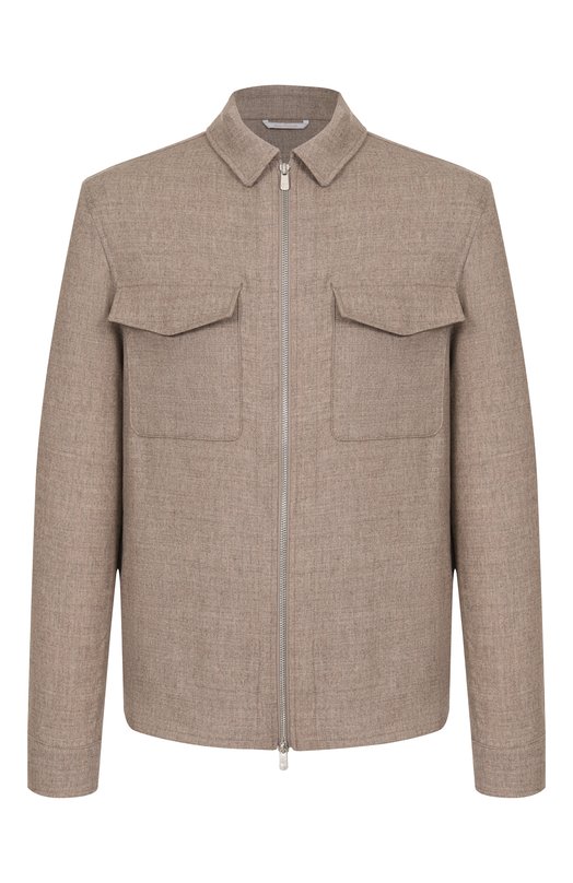 Куртка-рубашка из шерсти и кашемира Marco Pescarolo URUS/5229 Бежевый URUS/5229