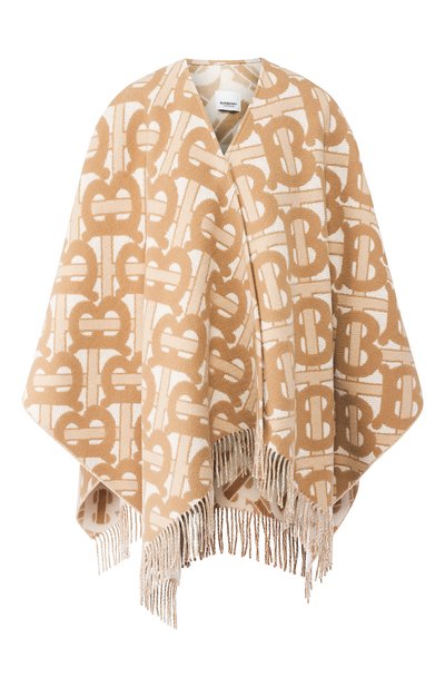 Женская пончо из смеси шерсти и кашемира BURBERRY, арт. 8022741