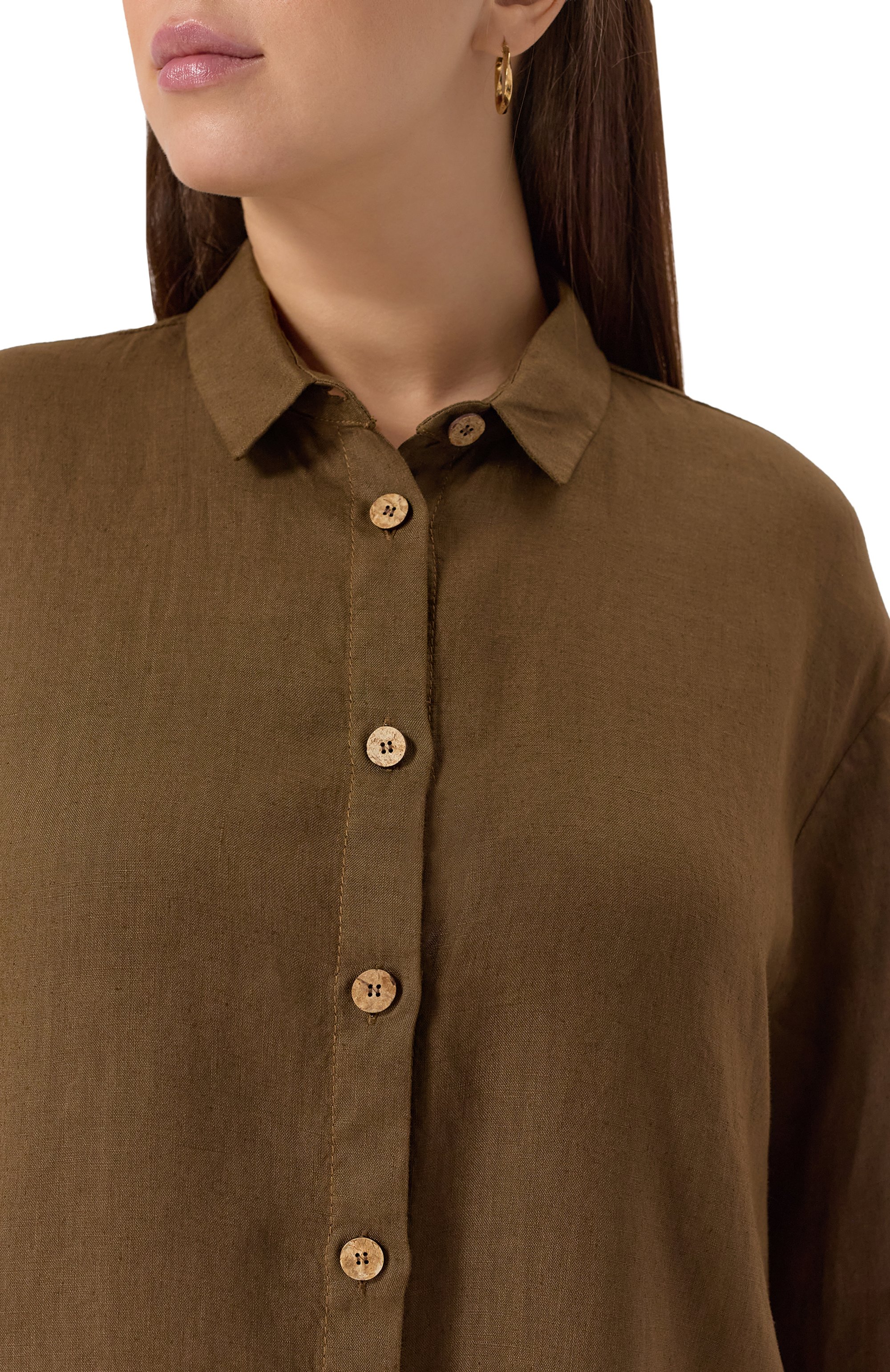 Льняная рубашка MARINA RINALDI VOYAGE, арт. FRIDA, фото 5