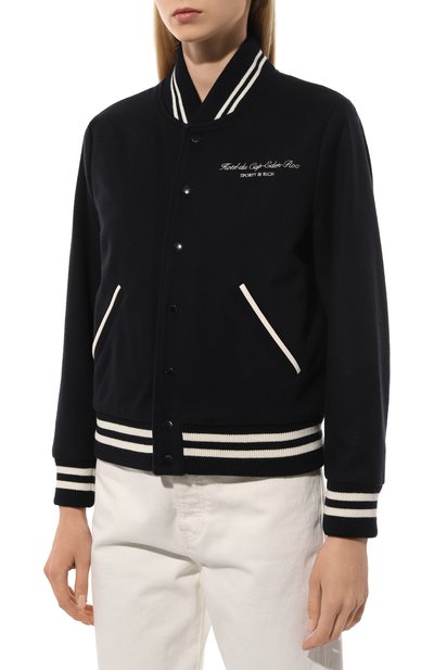 Шерстяной бомбер SPORTY AND RICH, арт. 0W007501651BL32, фото 3