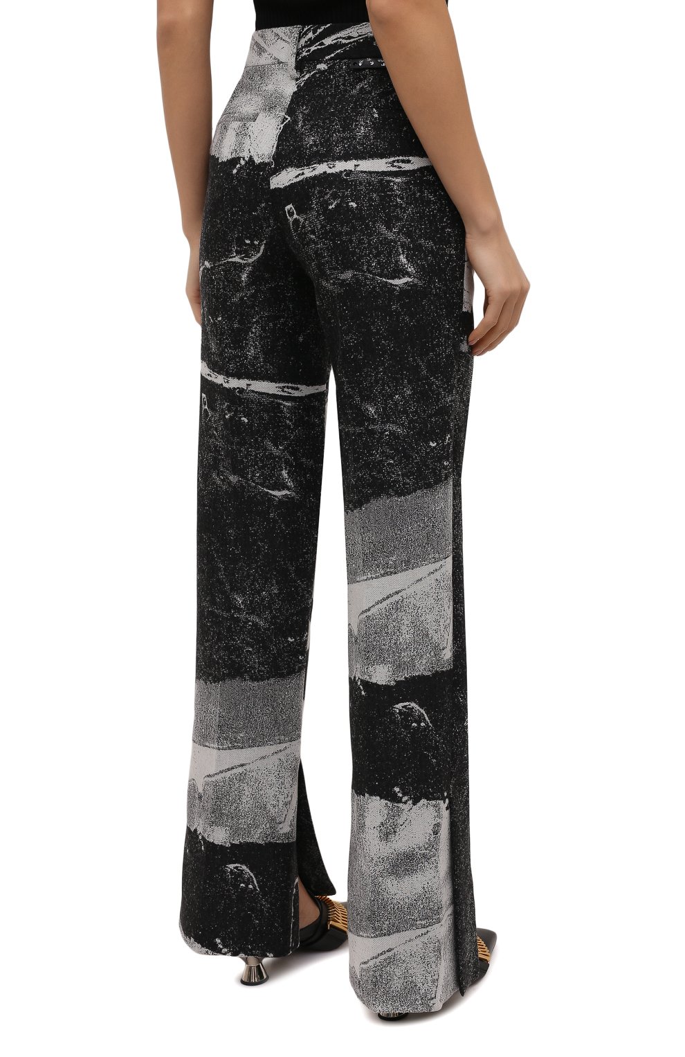 Брюки OFF-WHITE черно-белого цвета по цене 120500 руб., арт. 0WCA140F21FAB002, фото 4 Брюки OFF-WHITE, арт. 0WCA140F21FAB002, фото 4
