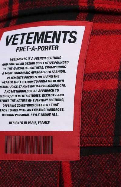 Шерстяная куртка VETEMENTS, арт. UE51SH950R 1211/W, фото 5