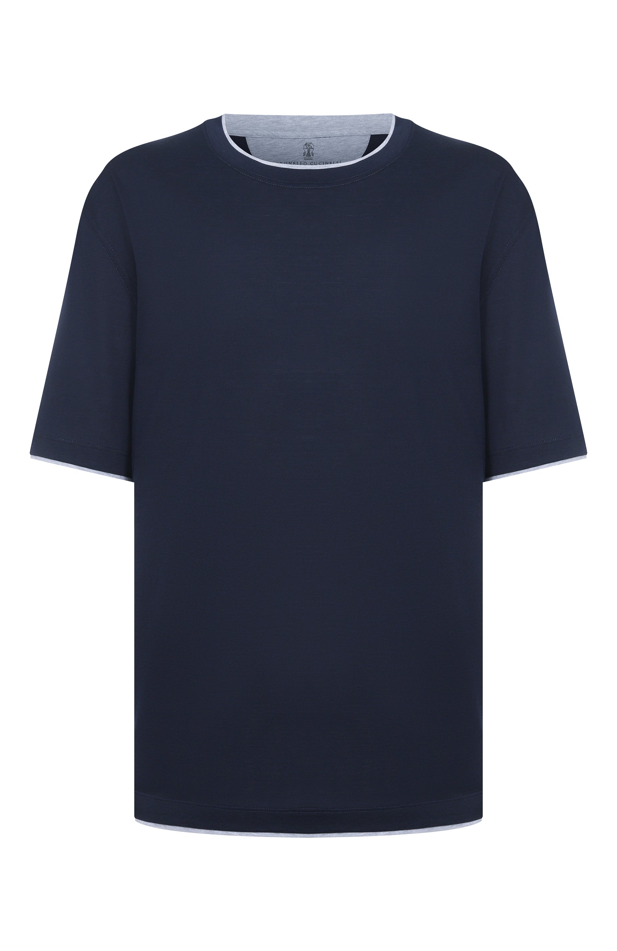 Футболка из шелка и хлопка BRUNELLO CUCINELLI, арт. MH8367427W, фото 1