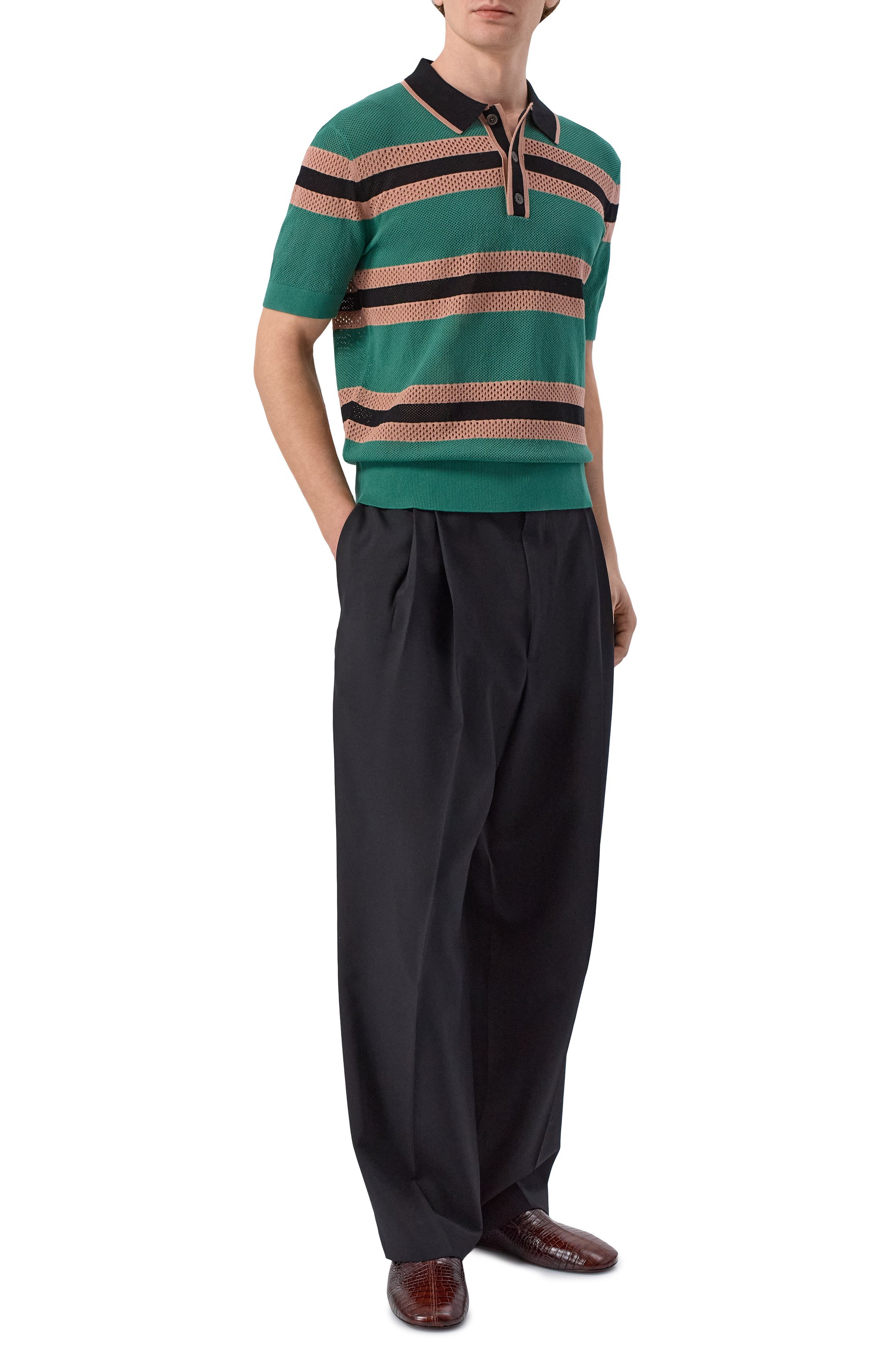 Поло из вискозы DRIES VAN NOTEN, арт. 021218/3701, фото 2